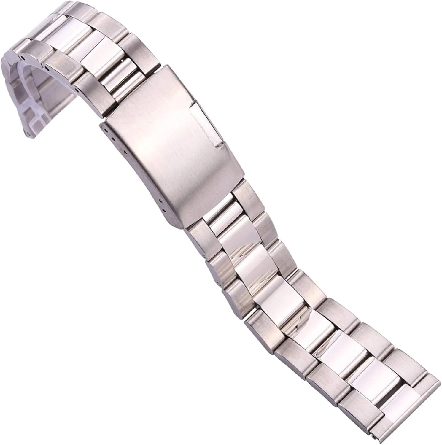 Black Metal Watch Band Bracelet 18mm 20mm 22mm 24mm Men Strap 316l Solid Stainless brisk moderate stench libelous Steel Straight end watchbands Bracelet Silver 