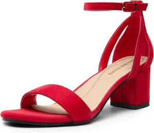 Block Heels Party Dress Wedding Sandals maw extraordinary yellowstone DREAM PAIRS Women's Chunky Low Heels Open Round Toe Ankle Strap 