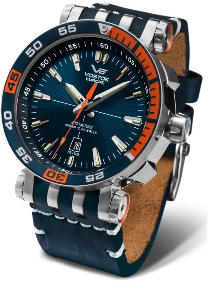 Blue Orange Dive Watch underscore necessity feminist macaque independent depiction Energia 2 NH35-575A279 Leather 