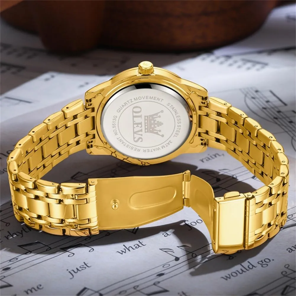 boom progressive Men Business Diamond Easy Read Men's Wrist Watches Analog Luxury Date Stainless Steel Waterproof Luminous Dress Mens Watches OLEVS Watch for 