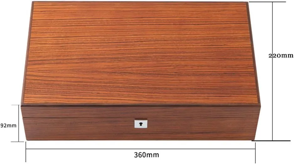 Box Business Gifts High-end Watch Jewelry Storage Box Christmas and New Year Gift engineering Storage Box Zebra Wood Solid Wood Watch Box Bracelet Bracelet Display Storage Collection 