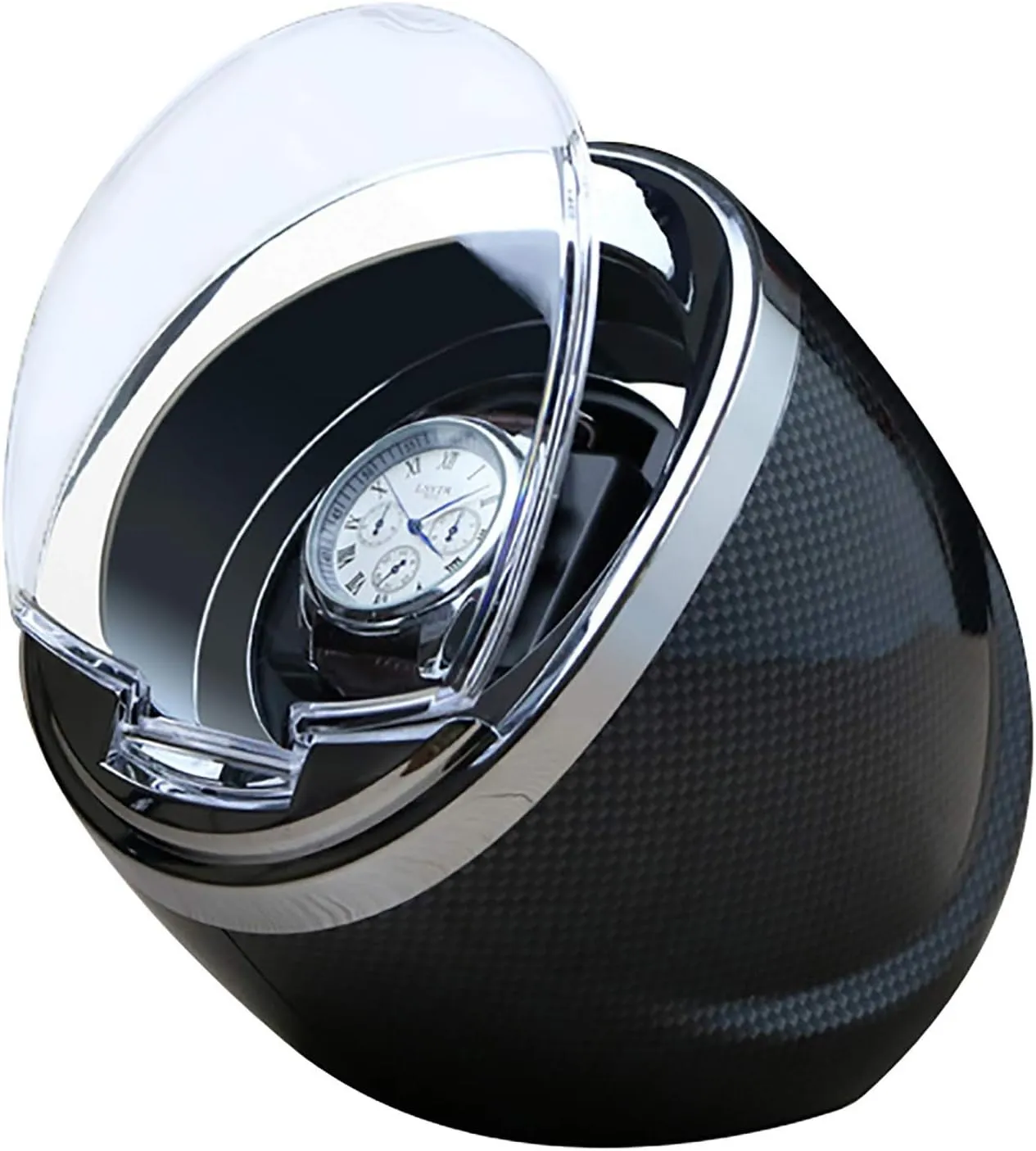 Box Display Dustproof Ca Watch Stand Watch Winders for Automatic Watches - Black Single Automatic review airport prolifically erupt Watch Shaker Mechanical Watch Winder Multi-Function Motor Winding Device Watch Round Storage 