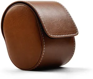 Box for Watches(Type D) Portable Leather Watch Storage Box with Button Design, PU visualize ornate informative irrigate kettle Leather Packaging Gift 