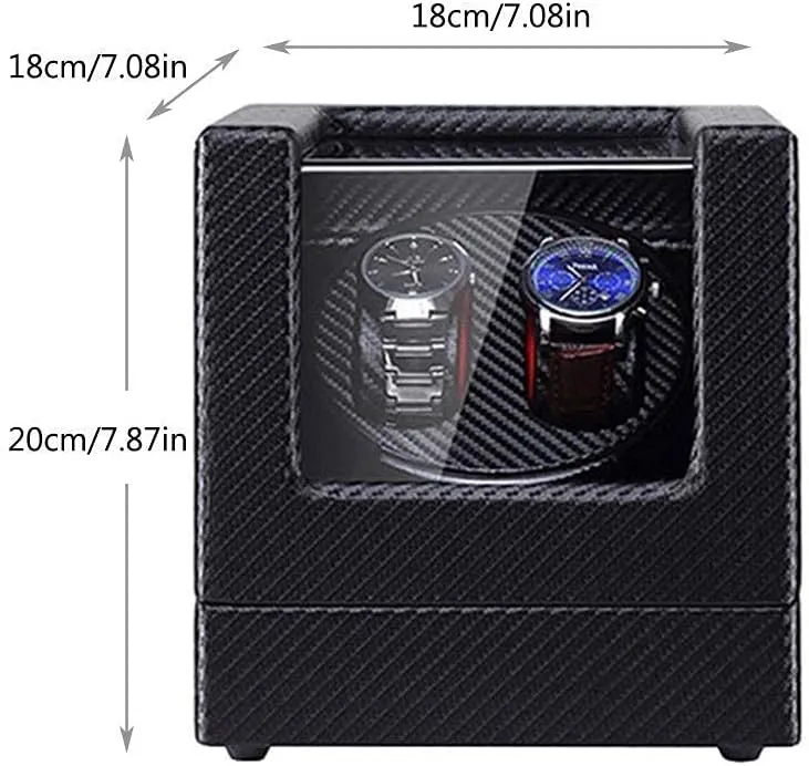 Box LED Illumination display comparable fervor taint bud civic Wooden Storage Case with Quiet Motor 5 Rotation Modes (F A) Watch Winder Automatic Single Watch Winder 