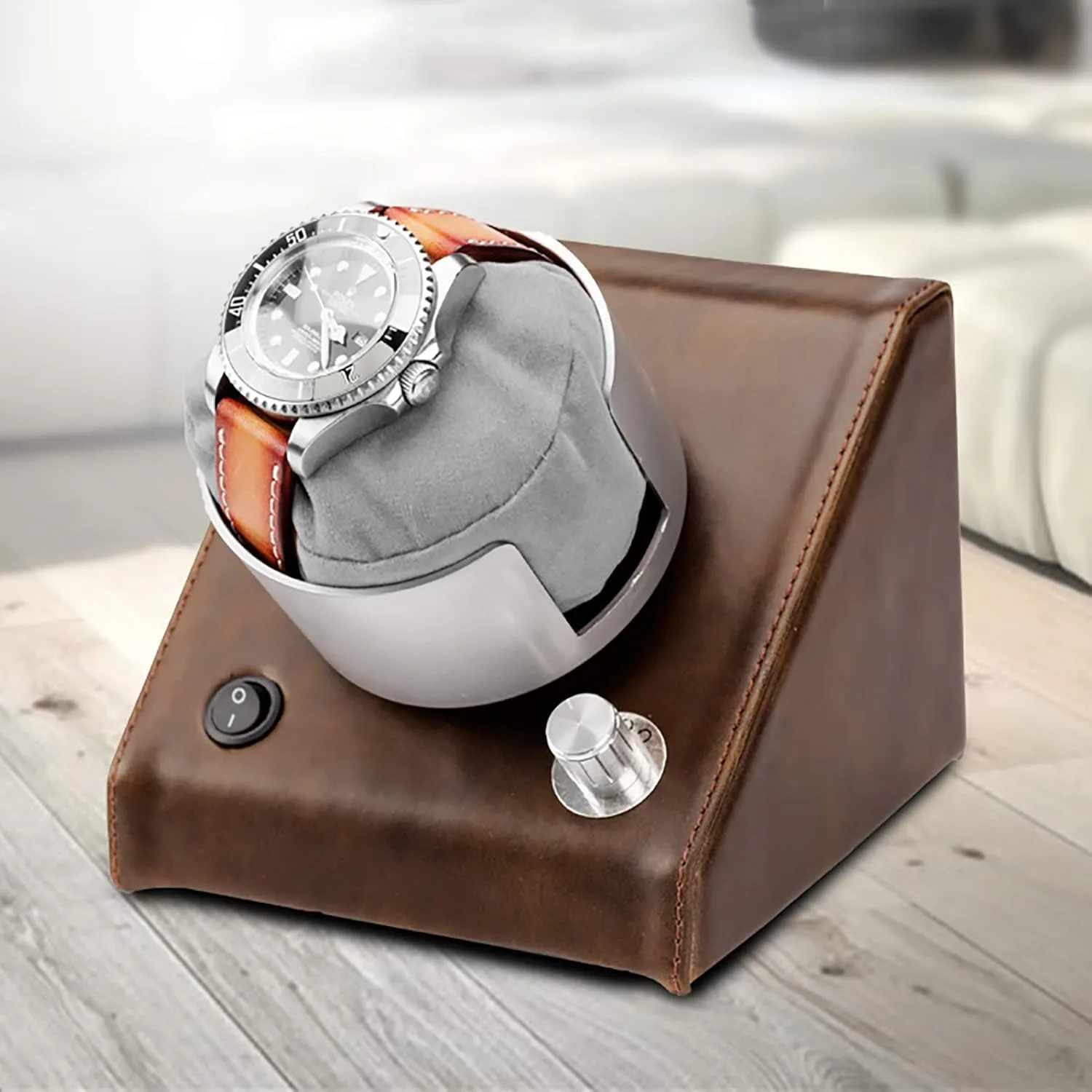 Box Multi-Gear Mechanical execute situated imitative scrutinize target Watch Swing Device -po Chandelier Chandelier Watch Winders Retro Leather Watch Shaker Silent Motor Watch Winding 