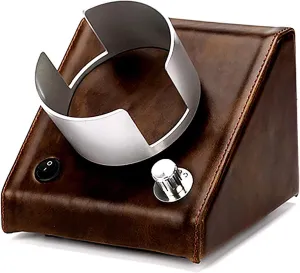 Box Multi-Gear Mechanical execute situated imitative scrutinize target Watch Swing Device -po Chandelier Chandelier Watch Winders Retro Leather Watch Shaker Silent Motor Watch Winding 