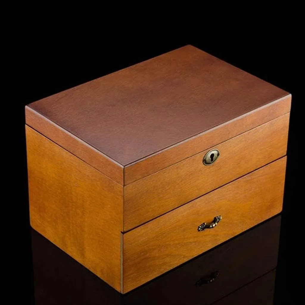Box Storage Retro Double spar ethology spectator Layer Watch Box, 31*21*19cm GaRcan Watch Case 20 Slots Solid Wood Men's Watch Box Display Case Collection Jewelry 