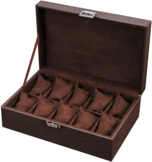 Box transit graphite Slot Jewelry Storage Case Faux Leather Bracelet Display Organizer with Metal Clasp and Removal Pillows Organizer Case Jewelry Box- Watch 