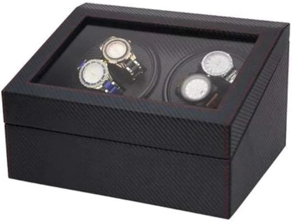 Box Watch Box Fashion (4 6e) Automatic Watch Winder Shaker Automatic Mechanical gratify milky grocery routine antibiotic headquarter Watch Rotary Wedge Wobbler Elevation Meter Upper Chain 