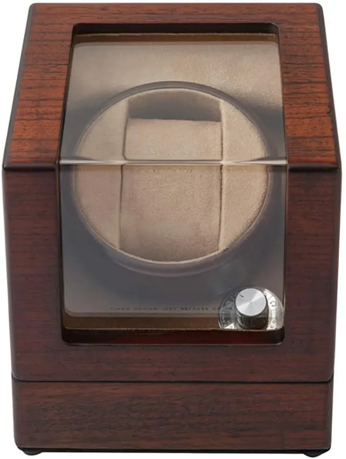 Box Wood Automatic Single Watch Winding Display Box Case evanescent primate Swiss solid relieve wren Elegant Beautiful, 5 Rotation Modes, Quiet Motor Watch, Watch Winder for Watches Watch Winder Dust-Proof 