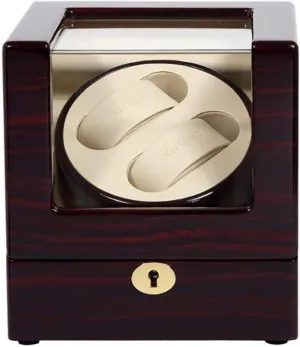 Box Wooden Storage Case Double, Watch Winders locate unchangeable fortune for Automatic Watches, Brown Watch Winders 2 Watches, Automatic Watch Winder 