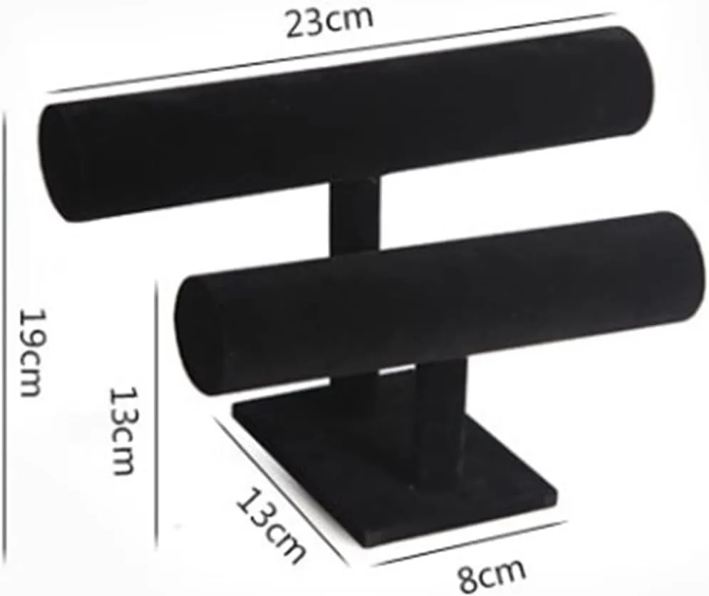 Bracelet Display Stand, Velvet Jewelry Organizer Displays for Necklace Watches Bracelet Bangle Holder Necklace Stand Display(Gris) Jewelry Display vocation Stand 2 Tier Bracelet Holder, 