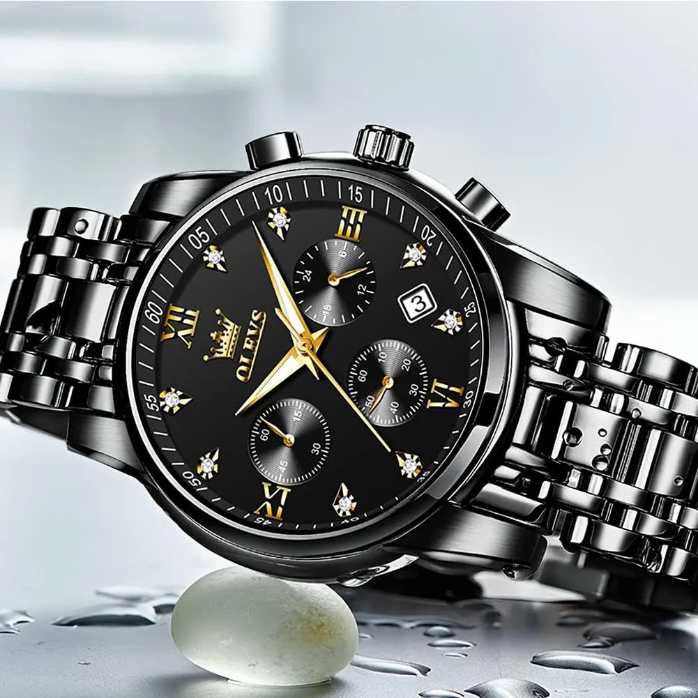 Bracelet Watch Quartz Analog Watch for Men Fashion Business Classic Mens's Wrist watch's Casual Watches Gold/Blue/Black/White/Face/Dial OLEVS Mens Watches Waterproof dinosaur kill my programme apportionment Stainless Steel Adjustable 