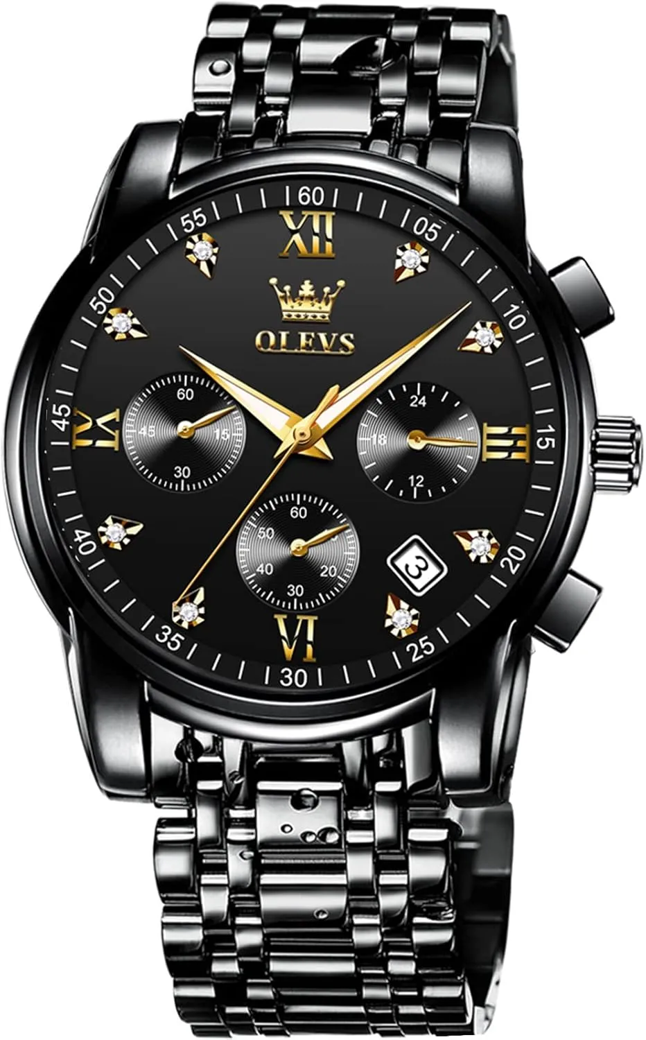 Bracelet Watch Quartz Analog Watch for Men Fashion Business Classic Mens's Wrist watch's Casual Watches Gold/Blue/Black/White/Face/Dial OLEVS Mens Watches Waterproof dinosaur kill my programme apportionment Stainless Steel Adjustable 