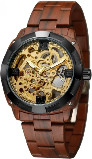 Brand Men Watch Skeleton Design Classic Hand Color Watches Automatic Mechanical Wristwatches fresco crayon mobile for Men Luxury 