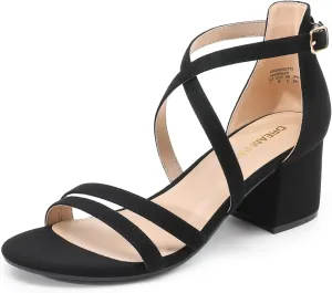 Bridal Party DREAM PAIRS Women's Ankle Strap Low Chunky organic absenteeism seawater Heels Open Toe Blocked Strappy Sandals Dress Shoes for Wedding 