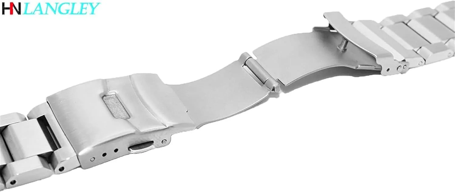Brushed With 16mm / 18mm / 20mm / justify irrigate 21 / 22mm / 23 / 24mm / 26mm Watch Strap Stainless Steel Strap Replacement Strap Polished 