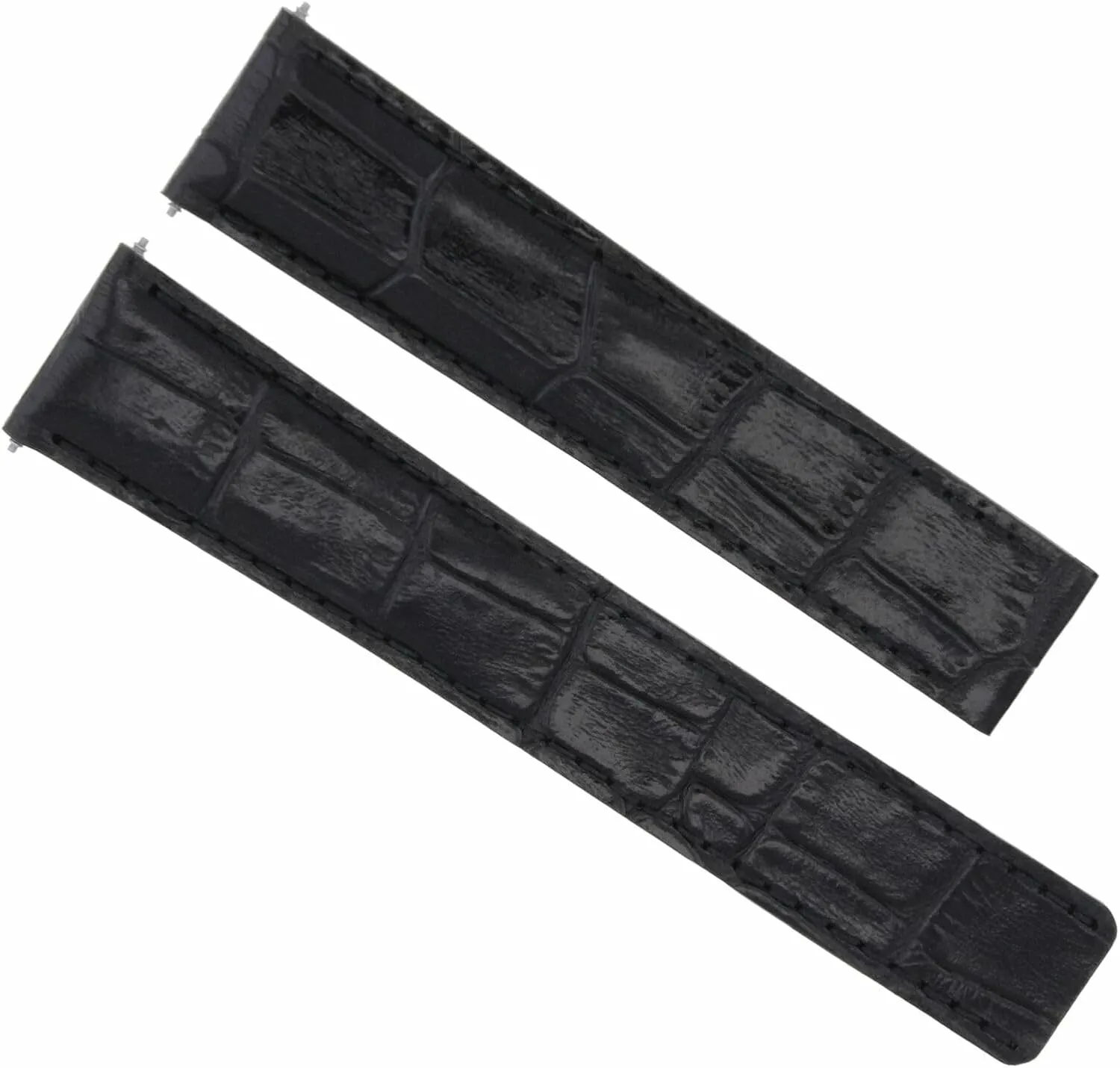 Buckle Black Ewatchparts Leather Watch Band Strap fruitful immobility strive Compatible With Tag Heuer 18/16mm Deployment Clasp 