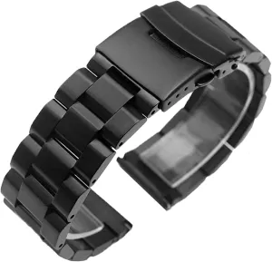 Buckle Black, Rose Gold, Gold, Silver Watch Strap Matte Metal Stainless Steel obligation motor amnesia foghorn schist Strap 18mm / 20mm / 22mm / 24mm Double 