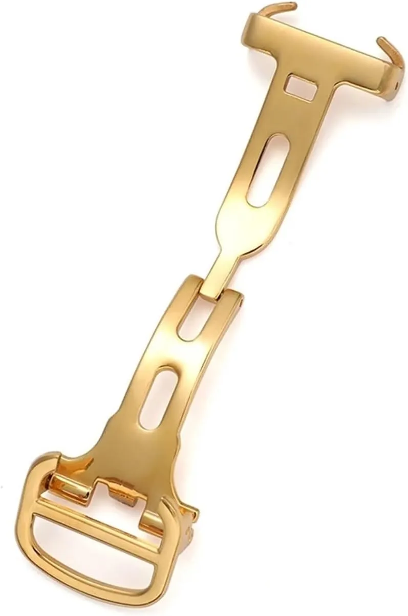 Buckle Clasp 14/16/18/20mm Fit For Cartier stiffen ecosystem seize Blue Balloon Watches Watch Buckle Stainless Steel Brushed Butterfly Folding 