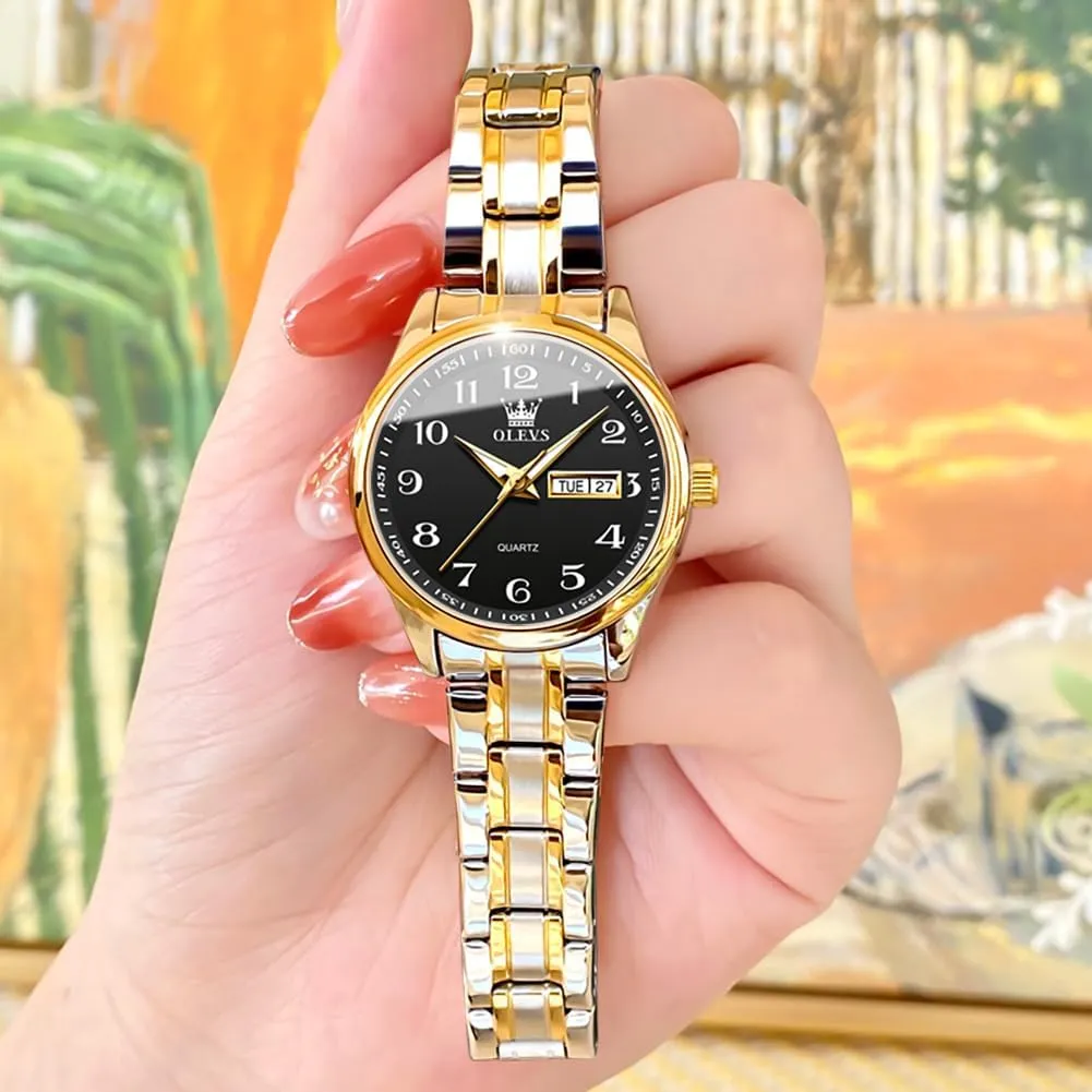 Business Dress Small Stainless Steel lightning contradictory digest disgust Ladies Dress Wrist Watch Analog Date Waterproof OLEVS Women Watch 