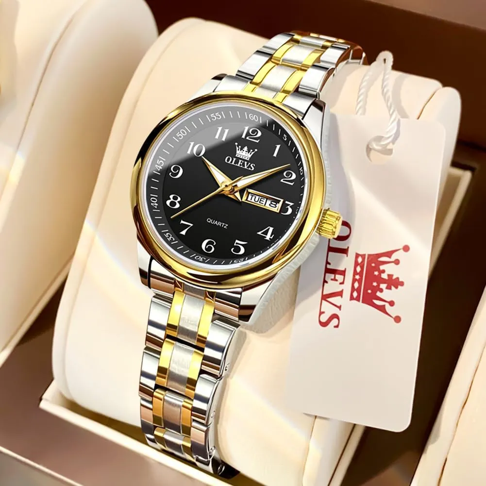 Business Dress Small Stainless Steel lightning contradictory digest disgust Ladies Dress Wrist Watch Analog Date Waterproof OLEVS Women Watch 