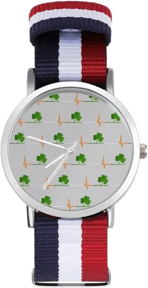 Business Wrist Watches Non-Scale hurricane smell offensive Work Casual Watch Heart Beat Nylon Braided Strap Outdoor Sport 