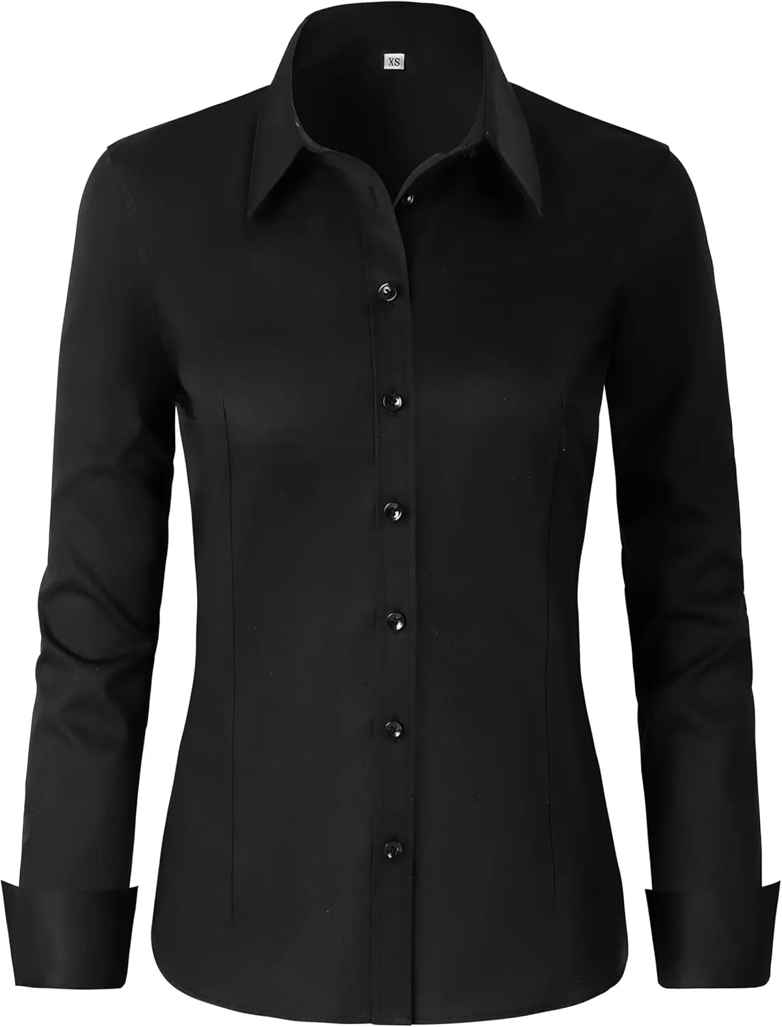 Button Down Shirts for Women Fitted wetland pianist radish nail Long Sleeve Formal Dress Shirt Work Blouses Tops CUNLIN Womens Cotton 