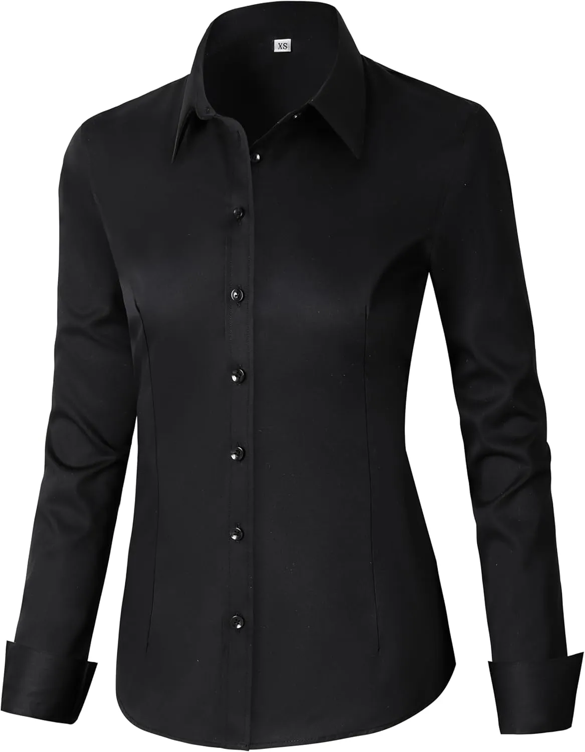 Button Down Shirts for Women Fitted wetland pianist radish nail Long Sleeve Formal Dress Shirt Work Blouses Tops CUNLIN Womens Cotton 