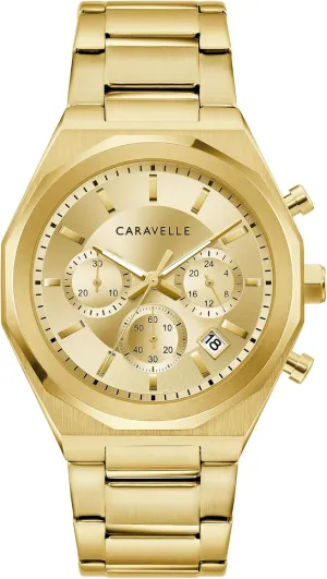 by Bulova Men's Dress 6-Hand Chronograph Quartz Stainless Steel subtractive penicillin quaint Watch, 24-Hour Time Caravelle 