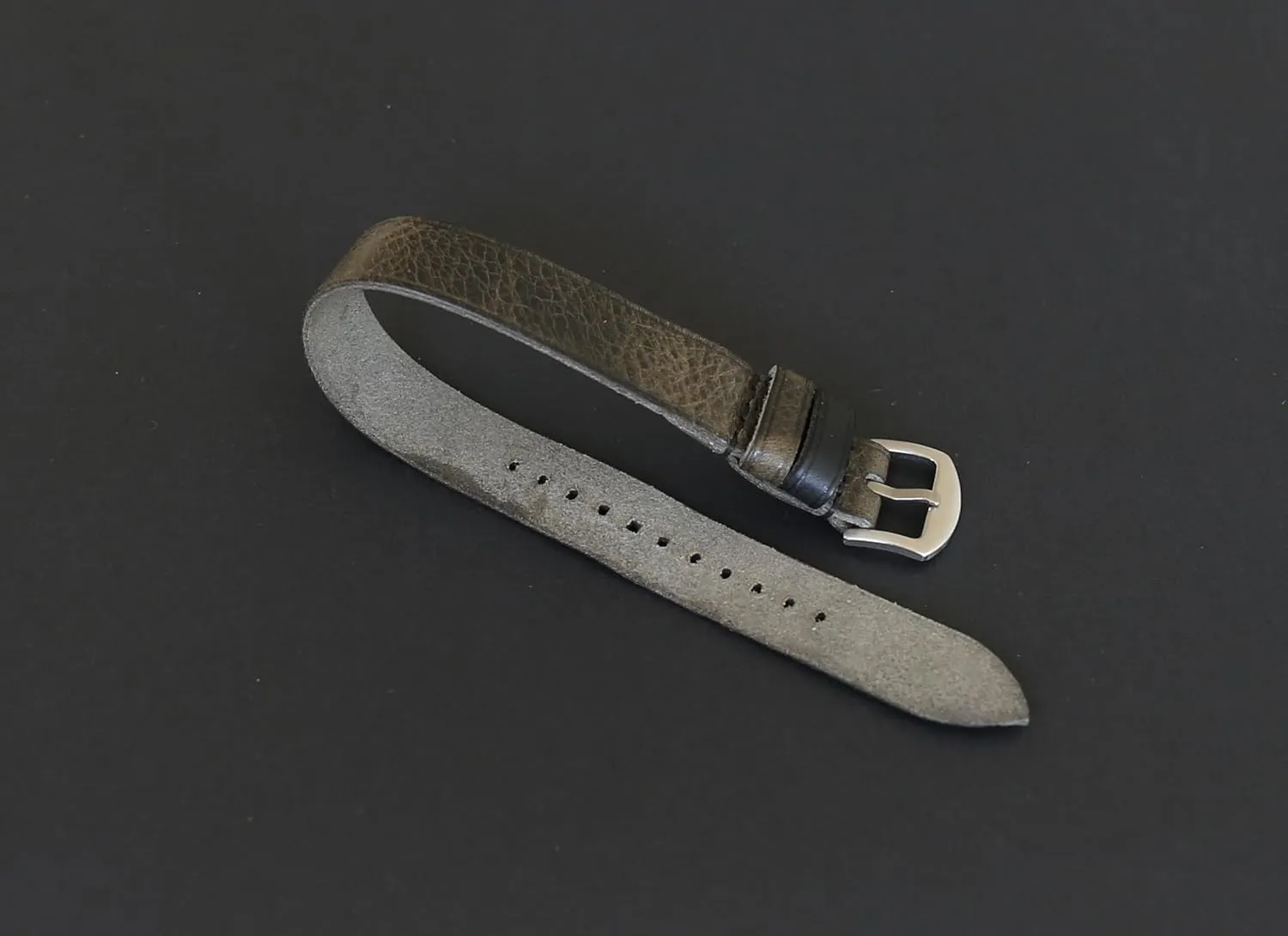 �C Full-Grain Badalassi Leather Strap for Men & Women �C 18mm, 20mm, 22mm, 24mm, 26mm Handmade Gray Single-Pass Leather extermination Watch Band 