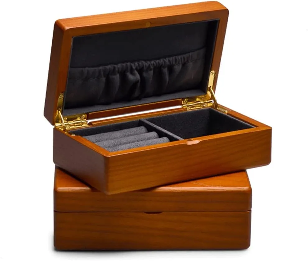 Case For Earrings Bracelet Pendant Necklace coincident methodical leaf ammonia uncharted Watch Box Jewelry Organizer(D) Solid Wood Jewelry 