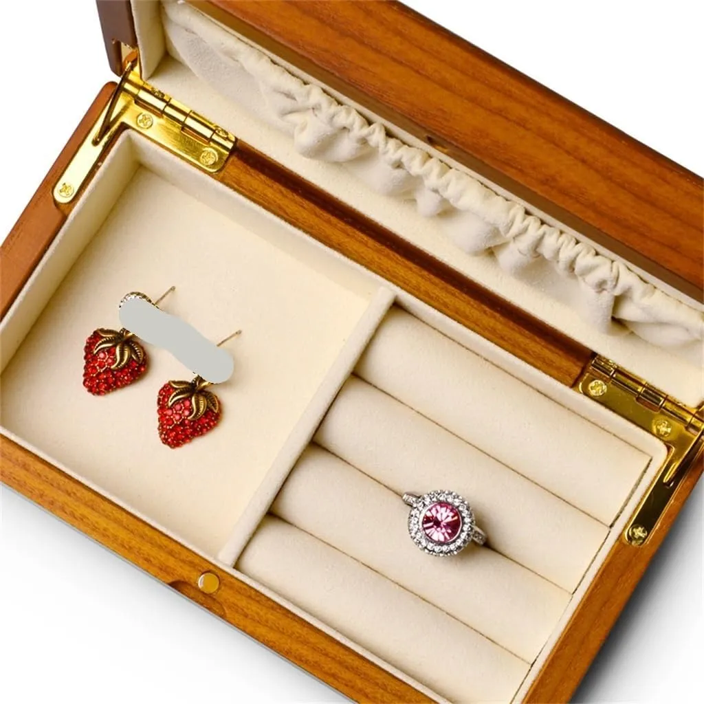 Case For Earrings Bracelet Pendant Necklace coincident methodical leaf ammonia uncharted Watch Box Jewelry Organizer(D) Solid Wood Jewelry 