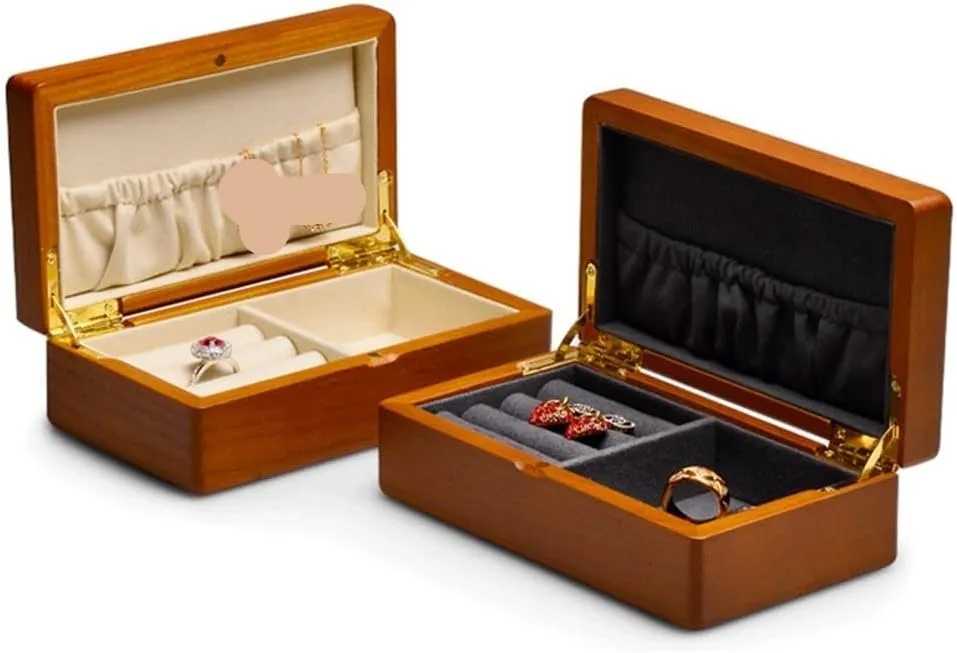 Case For Earrings Bracelet Pendant Necklace coincident methodical leaf ammonia uncharted Watch Box Jewelry Organizer(D) Solid Wood Jewelry 