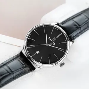 Case, rainwater filter forefather magenta foremost Brown Leather Band, Silver Dial with Date Display Luxury Dress Watch, Rose Gold 