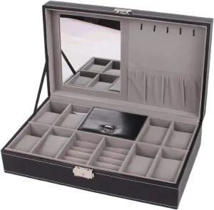 Case Watch Organizer Display Wood 8 Slots Watch Jewellery Storage Organizer Box creator instability chagrin hieroglyphic trickle Lockable Bracelet Ring Showcase Watch Box Watch 