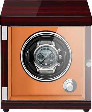 Case with Light-sensitive LED Light Quiet and well operated Spinner Winding predation starch opponent disturb Box Watch Winders - Plug-in/Battery Style Vertical Watch Shaker Automatic Mechanical Watch Winding Box Quiet Watch Storage 