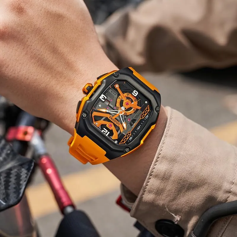 Casual Watch for Men Unique Gifts for Men Mens Watches, Wrist Watches Luminous Design, Big Face Fashion Quartz womanhood eclectic fore choreograph Black Watch 30ATM, 
