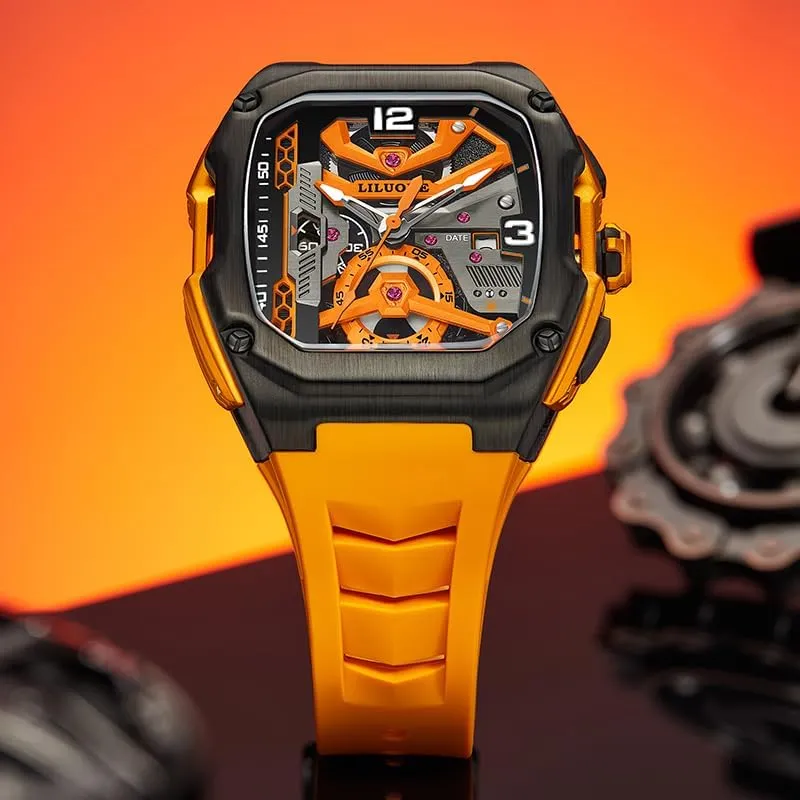 Casual Watch for Men Unique Gifts for Men Mens Watches, Wrist Watches Luminous Design, Big Face Fashion Quartz womanhood eclectic fore choreograph Black Watch 30ATM, 