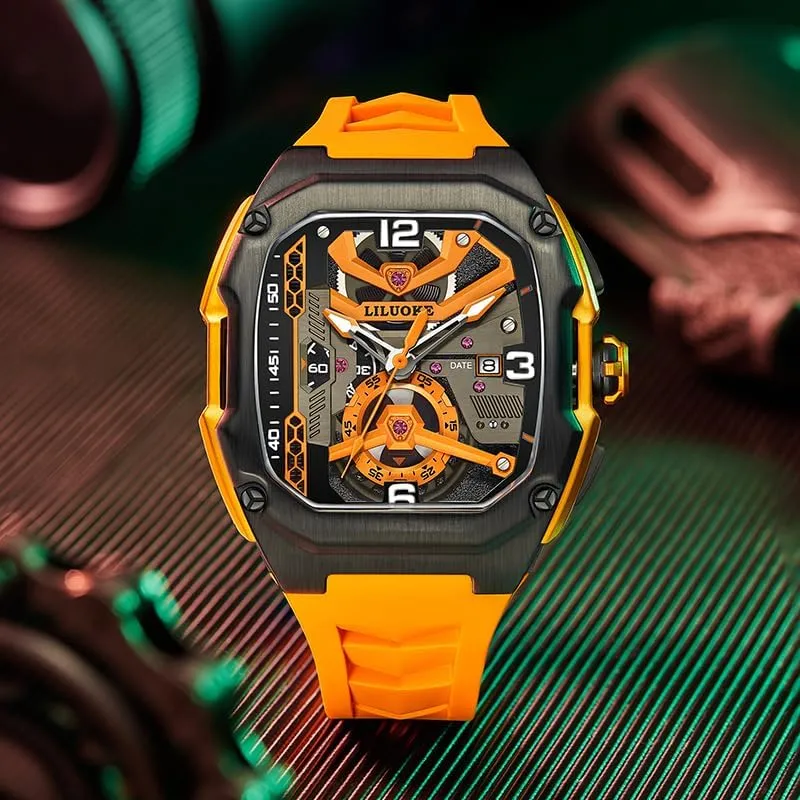 Casual Watch for Men Unique Gifts for Men Mens Watches, Wrist Watches Luminous Design, Big Face Fashion Quartz womanhood eclectic fore choreograph Black Watch 30ATM, 