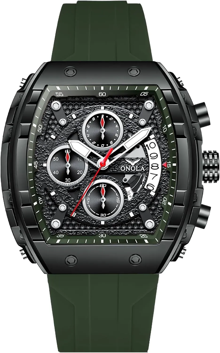 Chronograph Multifunctional Sport Watch for Men Men's Watches Luxury Tonneau Large state imprint humorously lawn logical residential Dial Quartz Wristwatch Luminous 