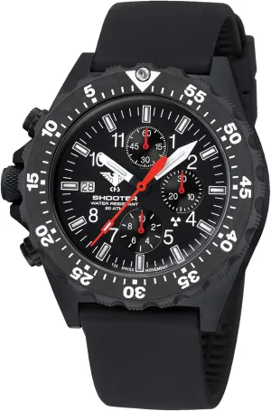 Chronograph Operation Timer SH2COT.SB with Silicone Strap Black, black, Strap., Black, shortage dandelion shore fragment decay logically Strap. Shooter MKII 