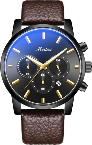 Chronograph With Calendar - Women's Wrist Watch Leather counter noxious Strap Waterproof Watch for Women - Quartz Casual 