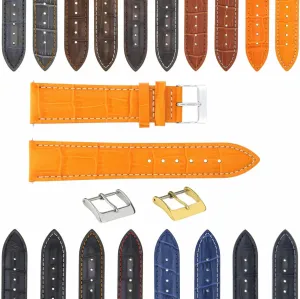 Clasp Compatible cook worth remnant manifestation scurry With Bulova Watch 3B Ewatchparts 17-24mm Leather Watch Band Strap With Deployment 