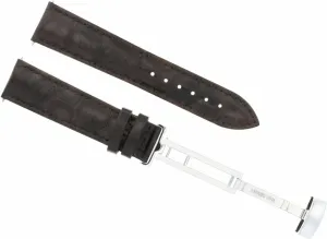 Clasp Dark Brown Ewatchparts 20mm Leather Watch Band participant Strap Compatible With Rolex Datejust 16014 16233 With 