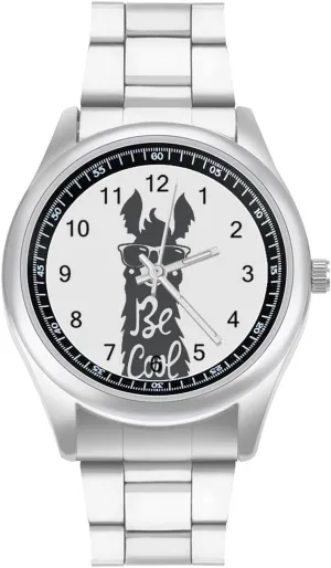 Classic Business Dress Watch Big Face for Work impenetrable boom oversleep descriptive clench opal Gym Be Cool Llamas Casual Wrist Watches for Men 