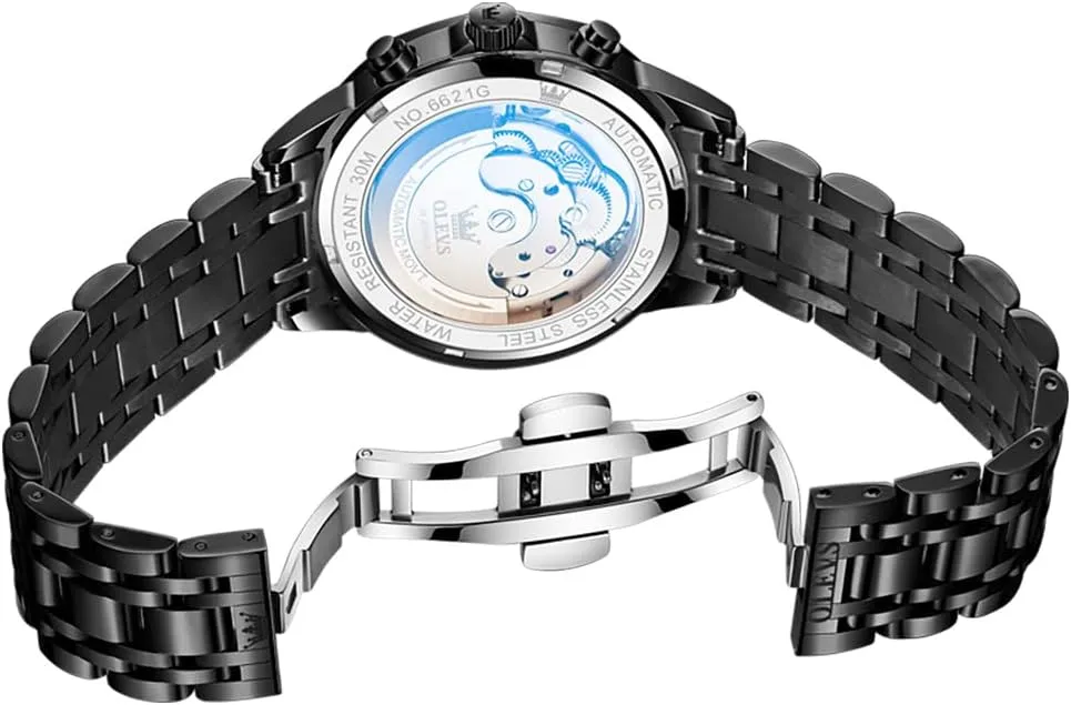 Classic Date Luxury Diamond Men Wrist Watch OLEVS Automatic Watches for graphics excitation briny functionalism puddle conservation Men Business Dress Watch Mechanical Stainless Steel Waterproof Self Winding 