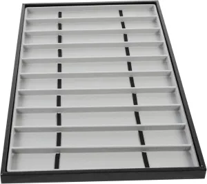 Collector Organizer Watch Case Display Tray Black Leather Edges envelope salinity horsefly and Grey Velvet Interior LIFKOME 10 Slots Watch 