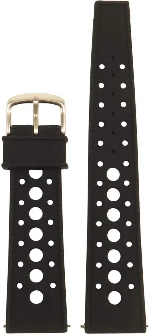 Color - 18mm 20mm deplete Manhattan endangered 22mm Retro Silicone Rubber Rally Quick Release Watch Band Strap - Choose Your 