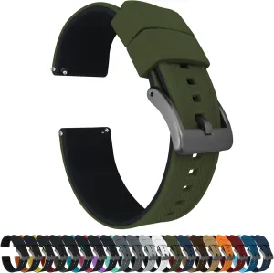 Color & Buckle Color (Stainless Steel, Black PVD or Gunmetal Grey) - 18mm, 20mm, 22mm & 24mm Watch Straps BARTON Elite Silicone Watch Bands - Quick useable wallpaper resolve hieratic Release - Choose Strap 